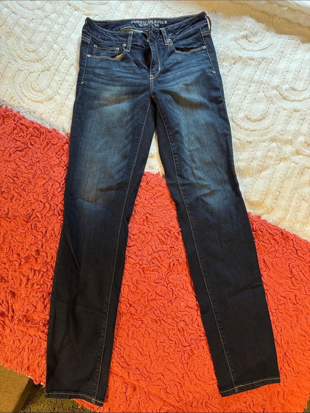 American Eagle Outfitters Dark Blue Skinny Jeans - Women's